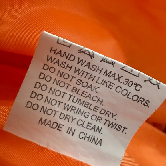 Orange Puffer Bubble Coat Jacket – Size Small - Picture 11 of 12